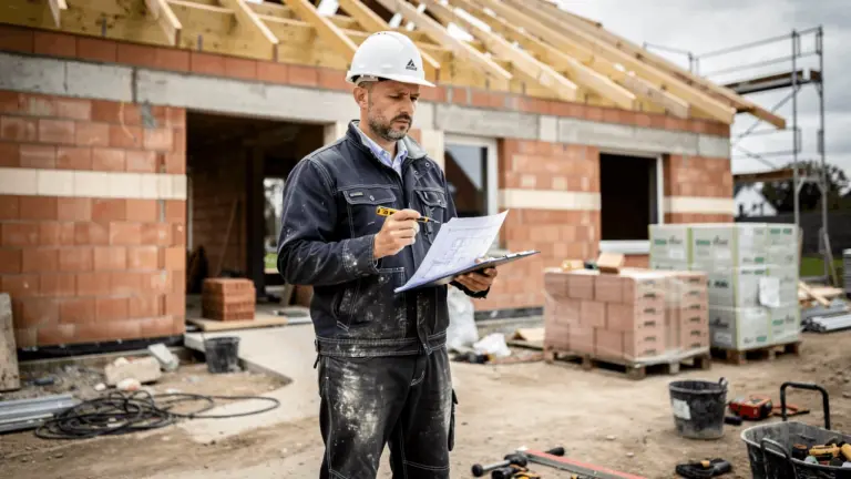 Bausachverständiger auf einer Baustelle in Vörde